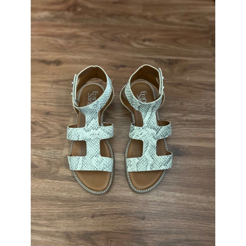 FRANCO SARTO Genevia Snakeskin Embossed Sandal Womens Size 5M Gladiator - Picture 2 of 9
